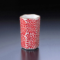 Japan Meichu Lin Jiulang Kilang Kilang Japanese hexagonal hexagonal ceramic water Cup Cup Tea Cup