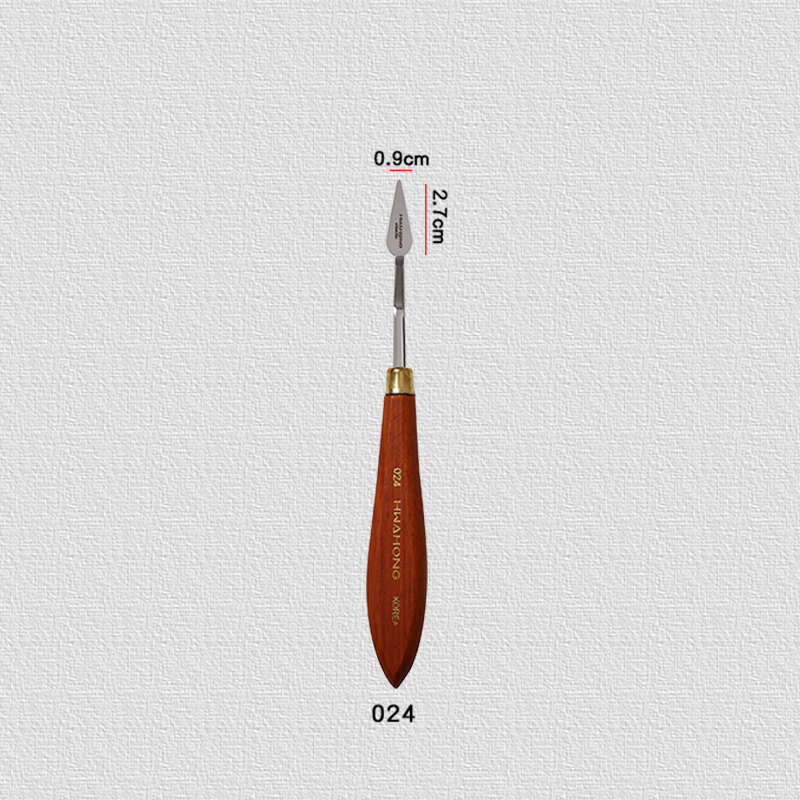 024the republic of korea Import Hwahong Hua Hong Oil painting knife major suit Gouache Blade Beginner stainless steel Oil Painting scraper Fine Arts No. 024 Single Oil Painting shovel 0105 skin texture Palette knife modelling shovel