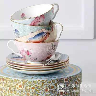 Spot Special Offer WEDGWOOD Cuckoo Cuckoo Black Tea Cup Cuckoo Flower Tea Cup Bone China Tea set 4 gift boxes