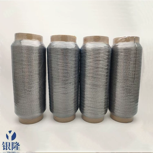 Серебряная проволочная проволочная серебряная волокна 140d48f антистатическая текстильная Специальная Серебряная прядь против