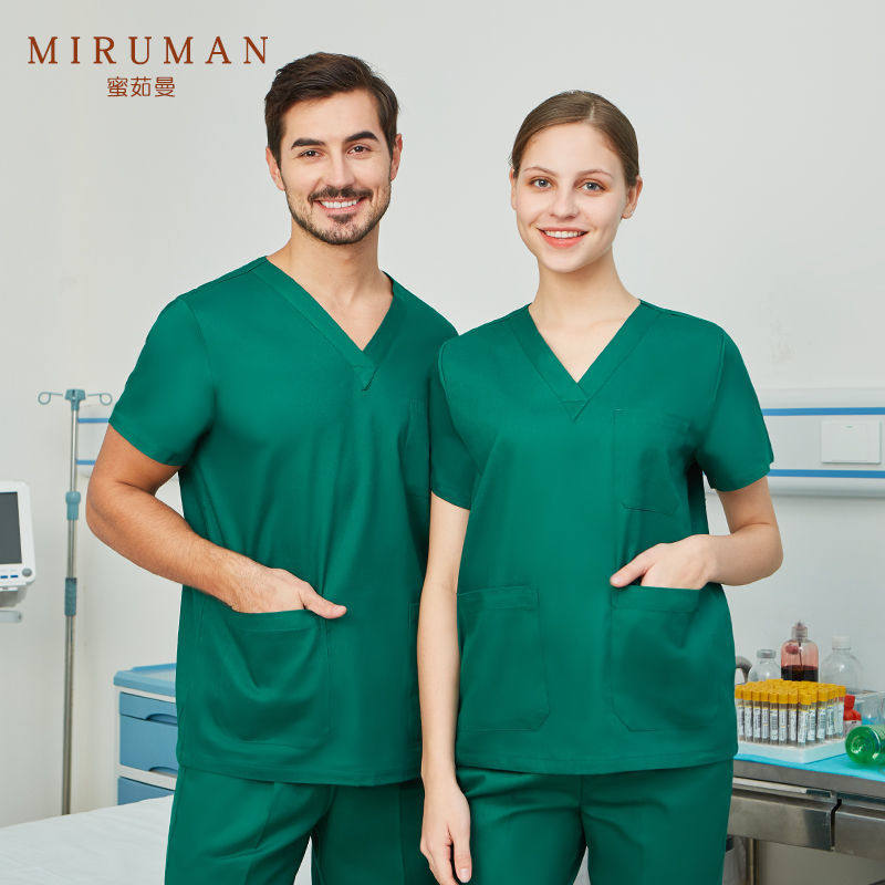 Operating room hospital handwashing suit short sleeve doctor work clothes long sleeves male brush hands oral dentist split set