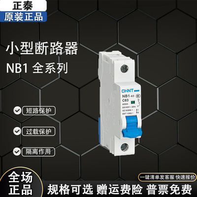 Zhengtai NB1-63 Небольшой автоматический выключатель C Type 6KA1P/2P/3P/4P Air Switch AC Road Breaks 1-63A