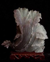 1308008 Firefly Chinese cabbage 100 treasure stone sculpted round carved jade carved stone jade stone jade home decoration ornamental swing piece