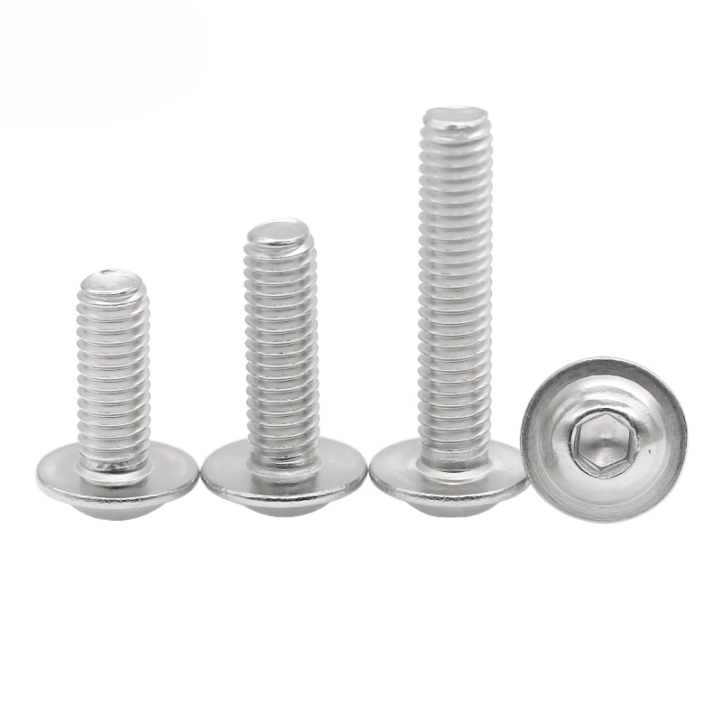 304 stainless steel with cushion inner hexagonal screw M3M4M5M6M8M10 with medium hexagonal screws ISO7380 2