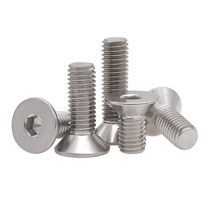 304 stainless steel countersunk head hexagon screw M2M3M4M5M6M8M10M12M16 flat cup screw bolt