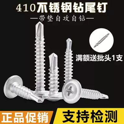 410 stainless steel galvanized dovetail nail advertising Nail Big Head drilling tail wire self-drilling self-tapping screw iron sheet screw
