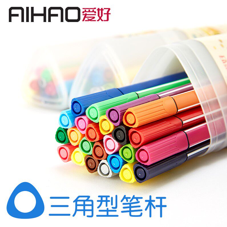 Hobby 1775 children large capacity triangular pole watercolor pen 12 18 24 36 color drawing pen washable 