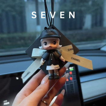 Seven xiaoxiangfeng blind box car hanging cute aromatherapy bow car decoration ornament for girls car hanging