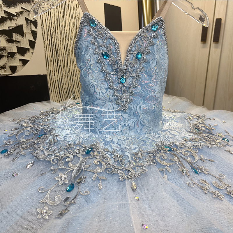 ダンスアート ブルーバード バレエスカート ブルーバード シルバーフェアリー バリエーションチュチュスカート 大人 子供用 パフォーマンスコスチューム パフォーマンススカート