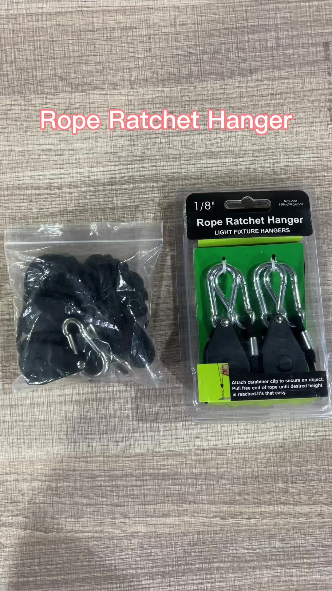 1/8 Inch Easy To Adjustable Rope Hanger For Grow Light Heavy Duty Rope