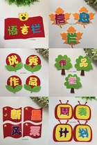 Kindergarten wall stickers Classroom decoration slogans Home contact Plant corner Work bar Photo wall Language bar Wish wall