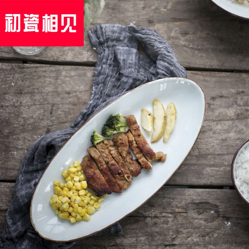 Porcelain meet each other at the beginning of the creative ceramic dish plates of sushi Japanese snack dish dish heterosexual deep dish fish dish packages mailed home