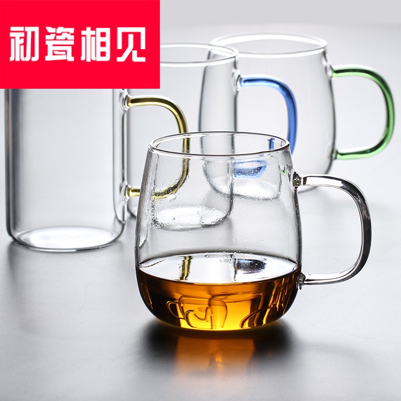 Early porcelain meet PiaoYuan heat - resistant glass mugs take home office keller cups of coffee cup