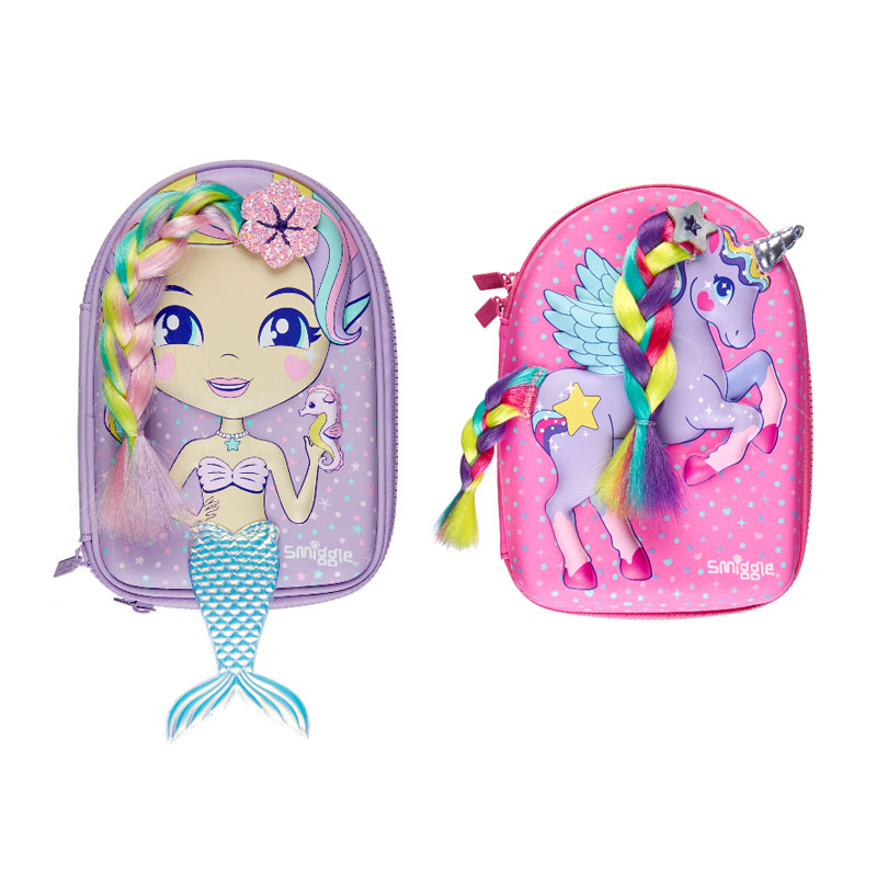 Direct mail Australia smiggle stationery student pen box mermaid unicorn series lead pencil case