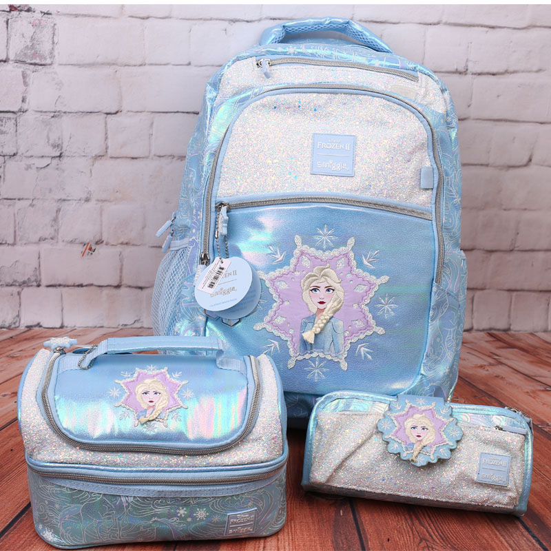 Spot Australian smiggle stationery cooperation classic school bag pencil box series sky blue princess style