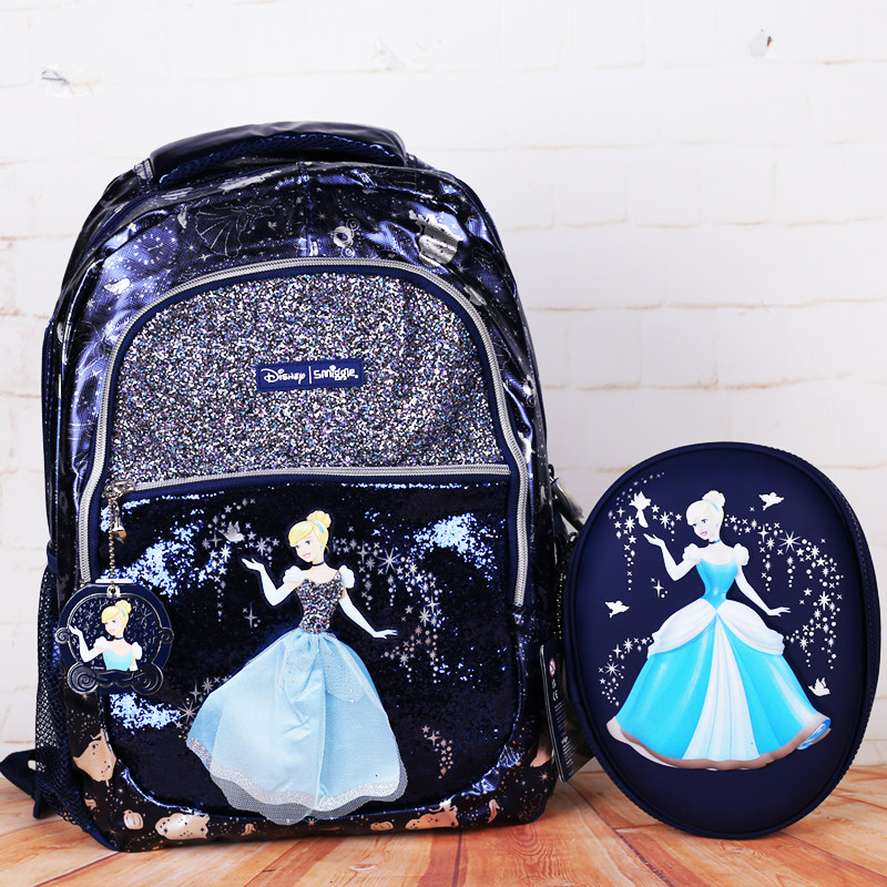 Straight Mail Spot Australia Smiggle Stationery Grey Girl Students Double Shoulder Back Large Capacity Decompression School Bag Lead Pencil Case