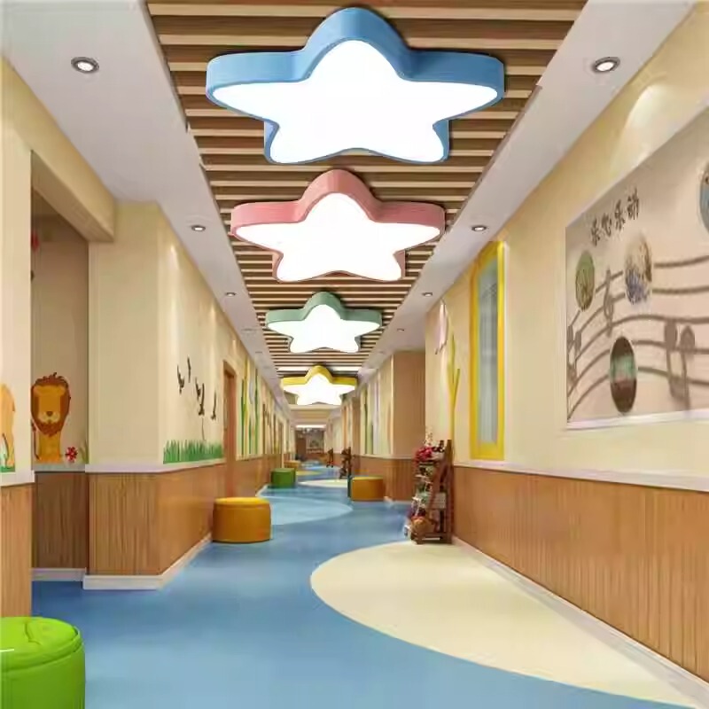 Creative Kindergarten Five-Pointed Star Training Institution Classroom Lamp Children's Clothing Store Playground Cartoon Ceiling Chandelier