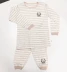 Đồ lót trẻ em trung niên Sunshine phù hợp với trẻ em mùa hè sọc dài tay đồ ngủ pijama cho bé trai và bé gái - Quần áo lót