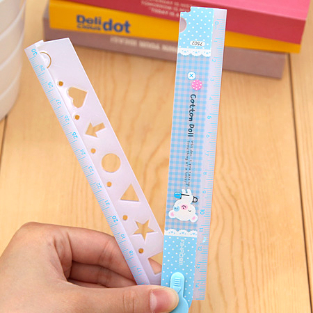 Hobby ruler flower fragrance with wind cartoon adorable folding ruler 30cm long student ruler 30 cm color folding ruler