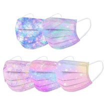 50pcs Disposable mask printing mask three-layer protection