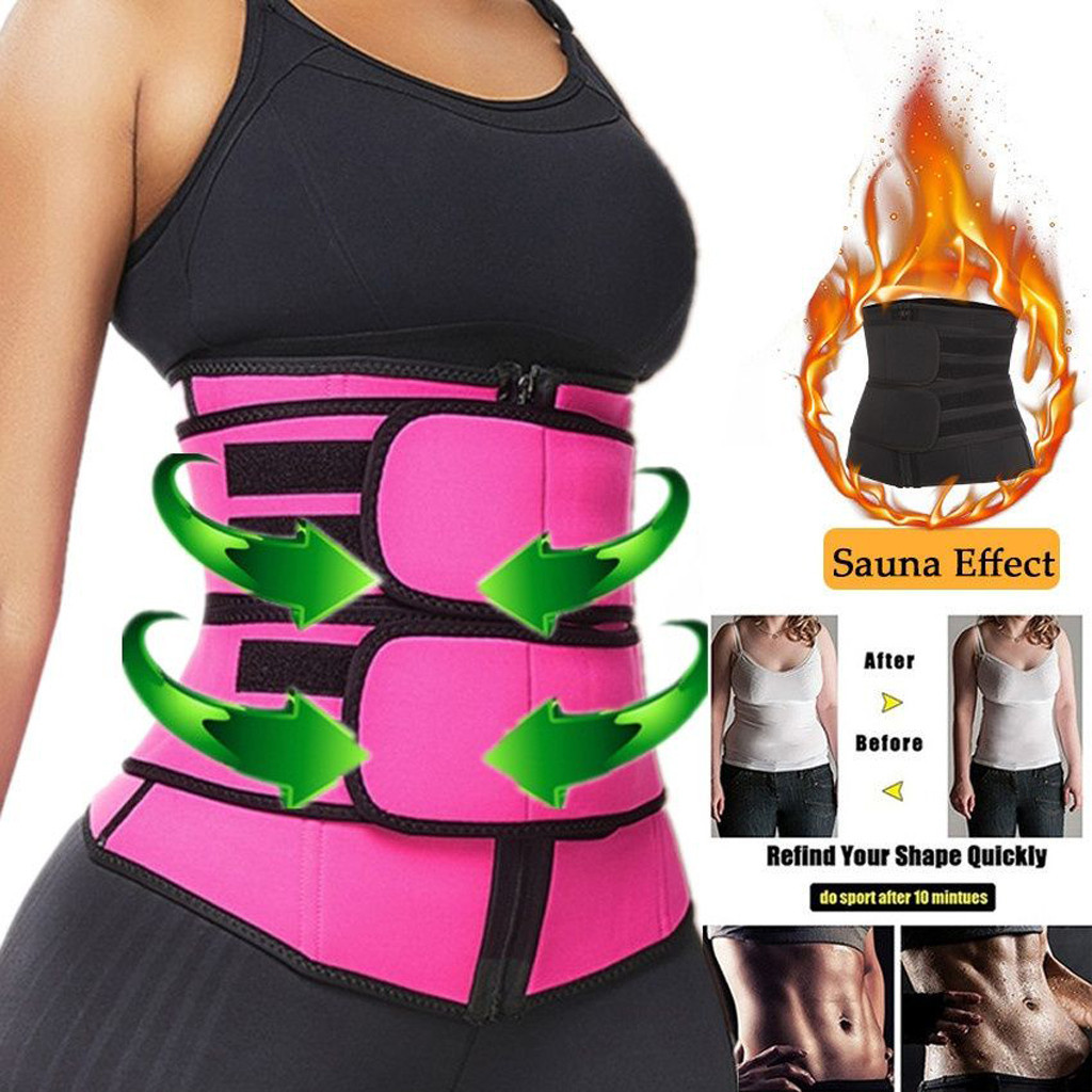 Waist belt Body sports waist belt Ladies zipper belly belt