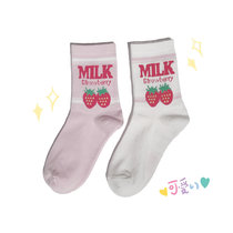 Socks female cute strawberry Korean version of college style student socks sweet Japanese cotton Korean ulzzang tide four seasons