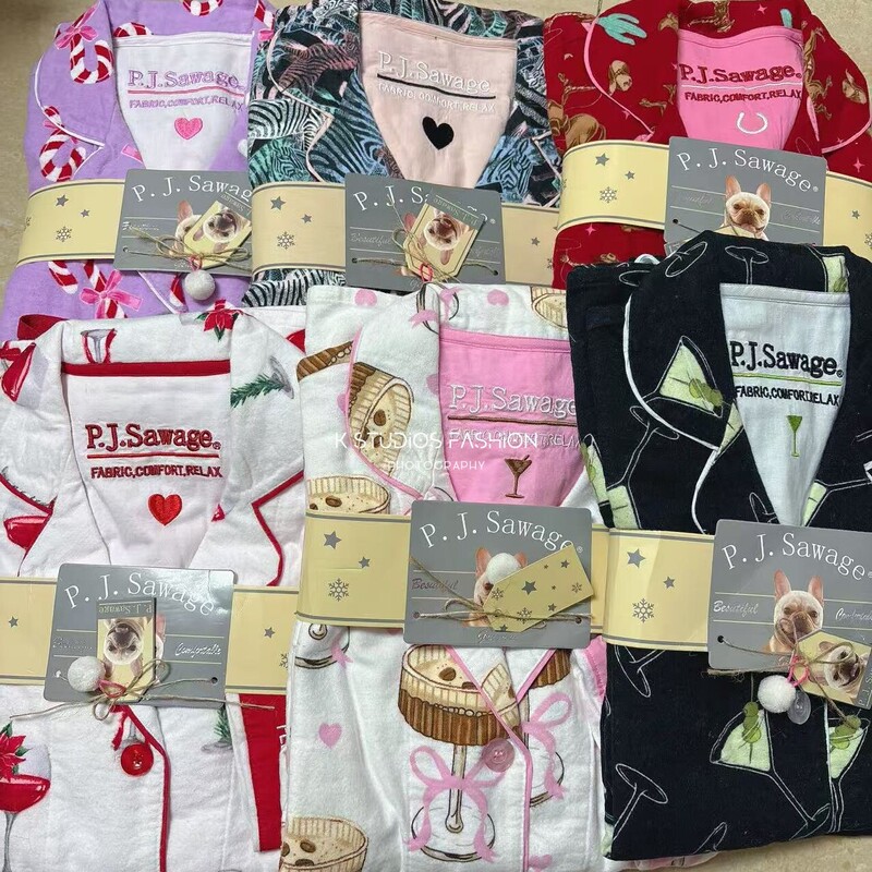 P.J.Sawage Autumn and Winter Double-Sided Brushed Warm Pajamas Set for Women, Soft Cotton Maternity Wear, Loungewear Pjs P.J.Sawage Autumn and Winter Double-Sided Brushed Warm Pajamas Set for Women, Soft Cotton Maternity Wear, Loungewear Pjs