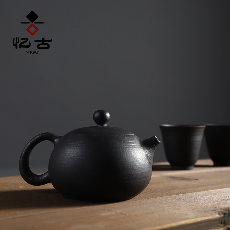 Have the coarse pottery teapot kung fu tea set household contracted Japanese ceramic tea set single pot of filtering pot teapot