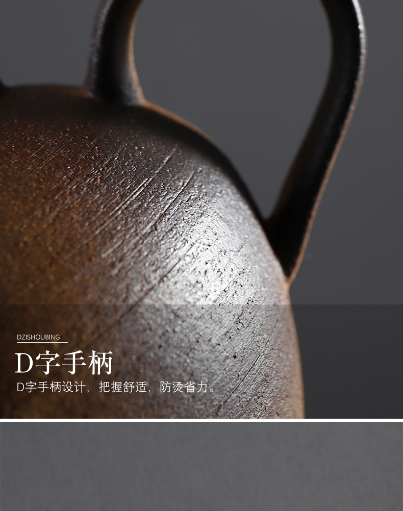 Have the ancient Japanese coarse pottery teapot kung fu tea set household contracted office teapot ceramic filter single pot of tea