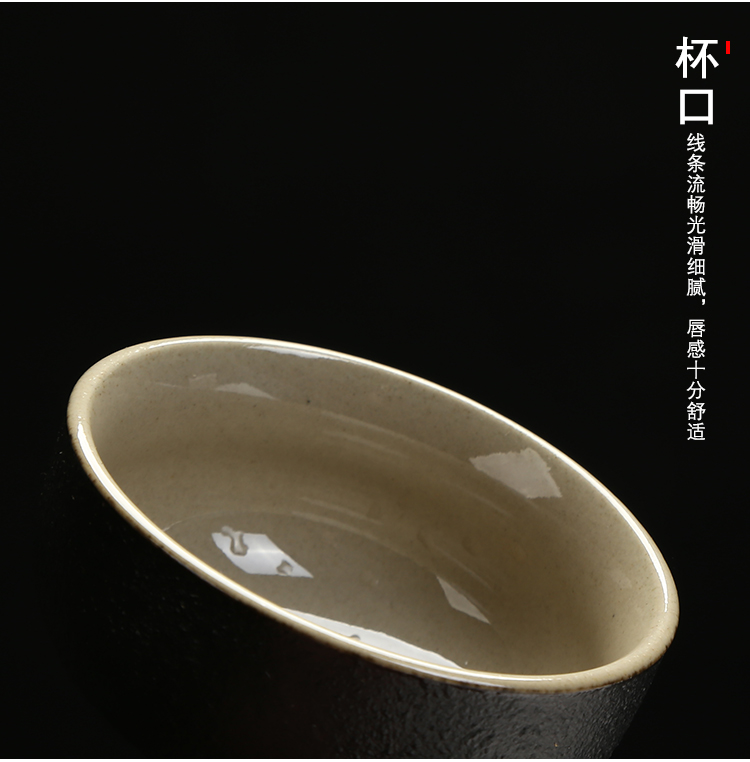 Have the coarse pottery cups Japanese tea kungfu tea cups ceramic sample tea cup single CPU master cup personal cup