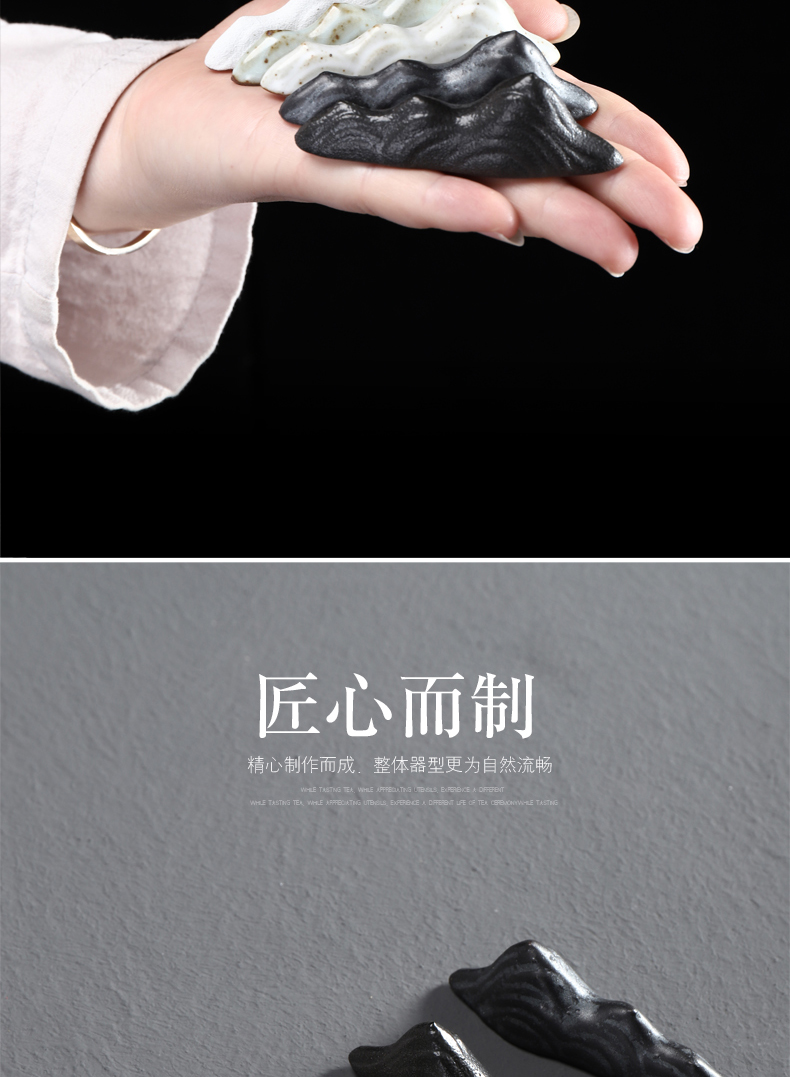 Have ancient ceramics rockery penholder brushes wuzhishan bijia tea accessories ChaGa frame tea taking creative furnishing articles