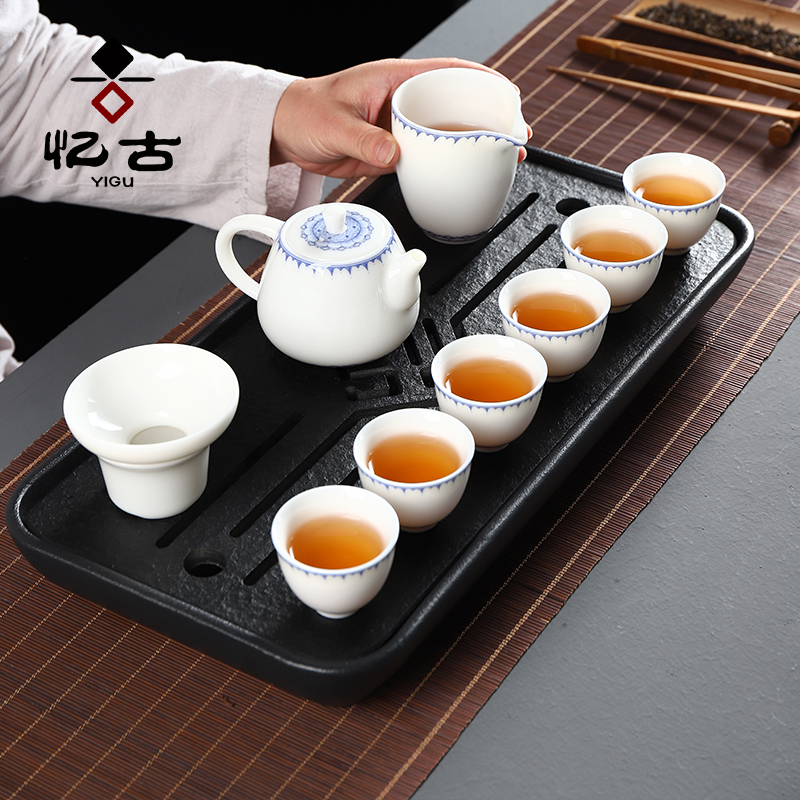 Yi ancient white porcelain kung fu tea accessories tea taking of household ceramics fair keller and tea tea sea points tea is tea