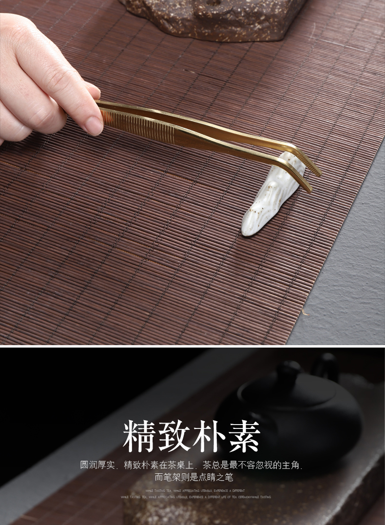 Have ancient ceramics rockery penholder brushes wuzhishan bijia tea accessories ChaGa frame tea taking creative furnishing articles