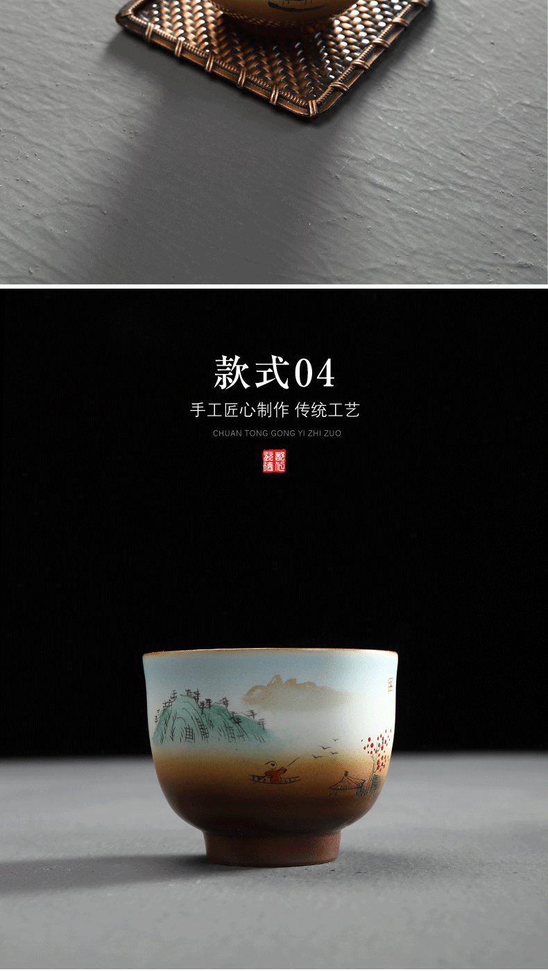 Have ancient hand - made master cup kung fu tea set ceramic up cup sample tea cup tea cups and large bowl