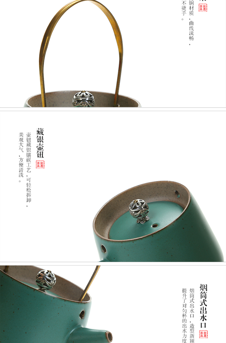Yi gu liang kung fu tea tea group suit household coarse after tray teapot teacup single pot of Japanese tea set