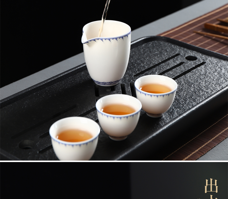 Yi ancient white porcelain kung fu tea accessories tea taking of household ceramics fair keller and tea tea sea points tea is tea