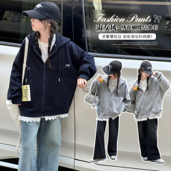 Girl Outwear spring and autumn 2025 New arrival kids super good-looking Tops girls autumn Long sleeves Cardigan baseball suit tide