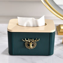 Household Nordic light luxury wind tissue box High-grade modern simple living room coffee table storage box Household napkin paper box