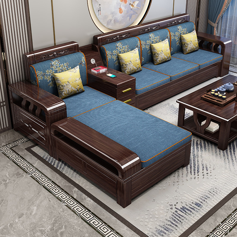 🛋️紫金檀木实木沙发,2024新款客厅家具,冬夏两用还能储物?!-实木沙发-淘宝好物网
