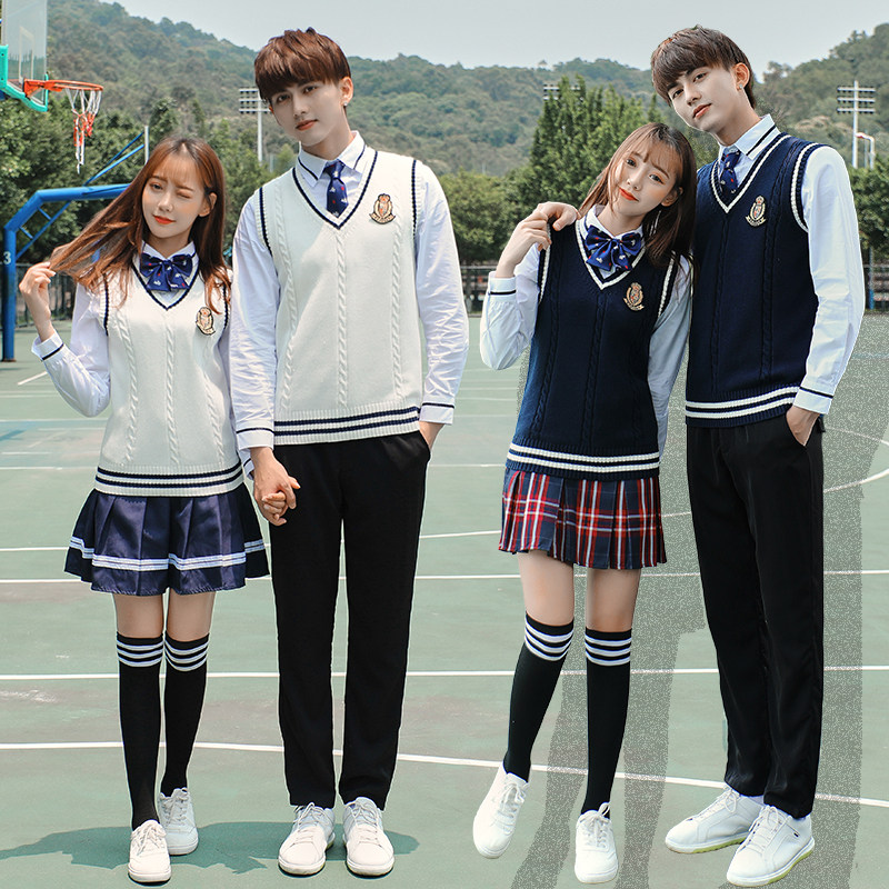 校服套裝中學生學院風韓國英倫班服秋季運動會開幕式服裝表演演出