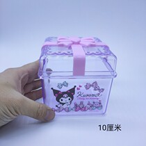 Genuine bulk Kuromi plastic transparent storage box childrens play house toy storage box ornaments