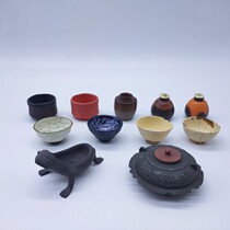 Genuine bulk goods tea wares from the Warring States Period historical wares tea ceremony tea sets simulated ceramic model collection ornaments