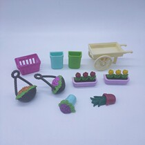 Out-of-print Sylvania tulip flower pots cream glue pots miniature scenes toys DIY accessories food and toys