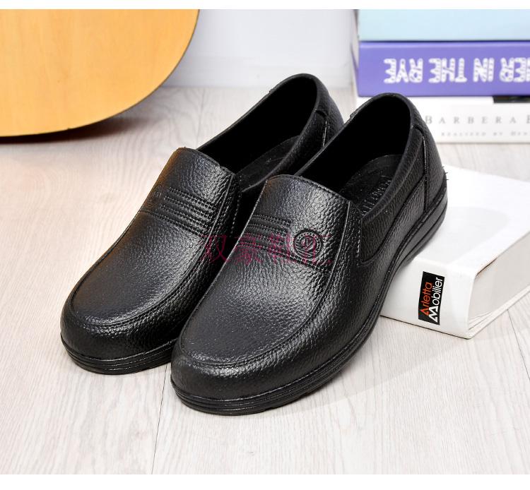 Mưa khởi động của nam giới thấp cắt ống ngắn giày không thấm nước của nam giới trọng lượng nhẹ không trượt dày có đế chịu mài mòn cao su giày nhà bếp đầu bếp giày làm việc giày ủng bọc giày đi mưa