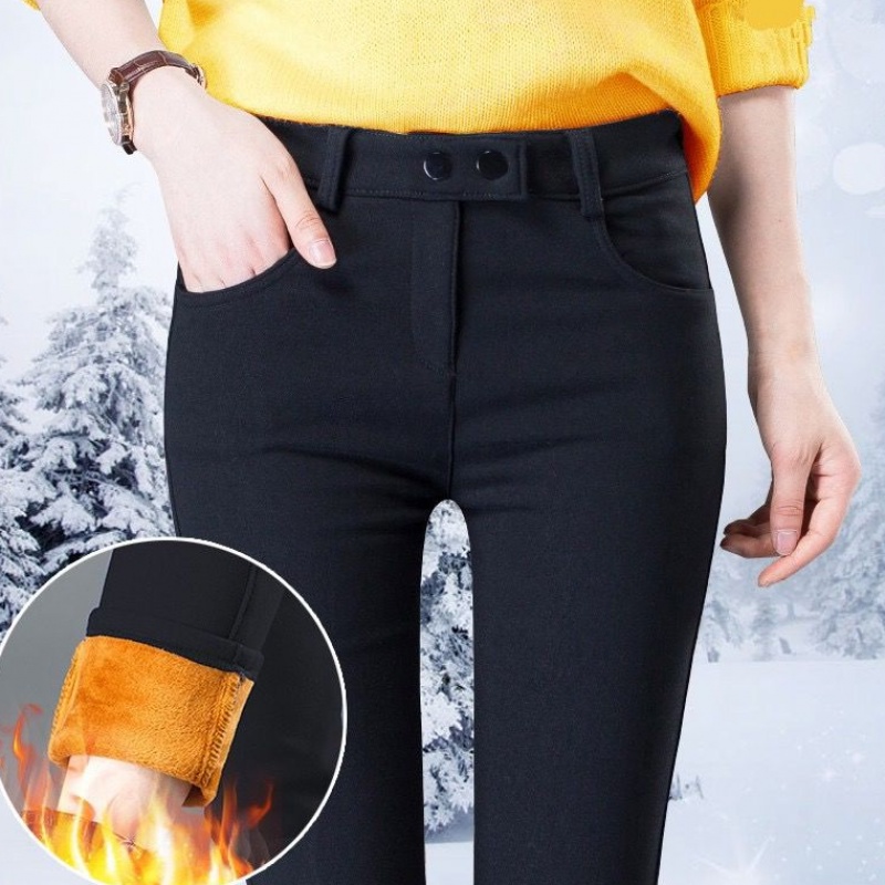 Đen ngoài mùa thu mùa xuân phụ nữ wearlegging mới trắng quần dài eo cao mỏng xà cạp nhỏ Tám bút chì.