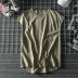 Hồng Kông phong cách retro vest không tay màu rắn hoang dã vest nam mùa hè giản dị cotton lỏng đôi vest thể thao - Áo vest cotton áo thun coolmate Áo vest cotton