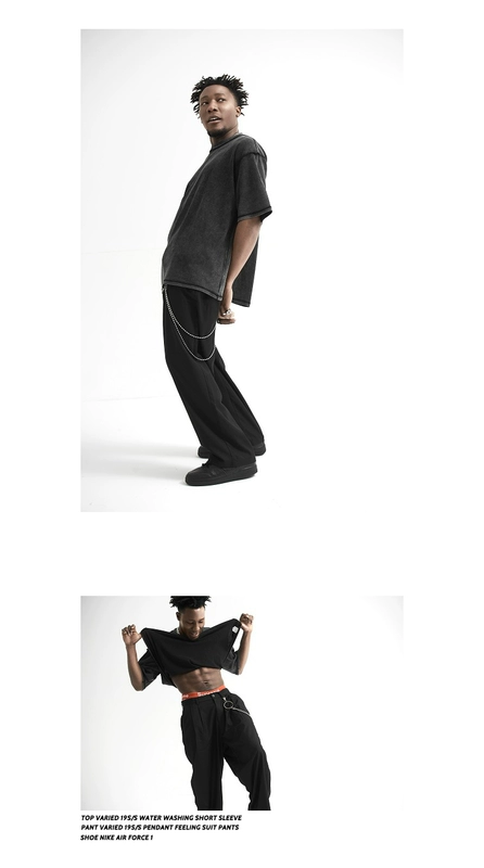 VariED Yamamoto Yosuke gió treo quần thẳng phù hợp với quần nam và nữ đôi thủy triều thương hiệu hip hop quần ống rộng quần giản dị - Suit phù hợp