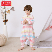 Baby pajamas open file summer coat Baby one-piece summer thin cotton gauze spring and autumn long sleeve short sleeve