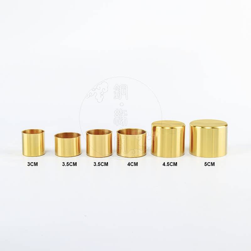 Copper foot set new Chinese copper foot clamp red wood furniture hardware copper fittings brass pure copper cap chair round