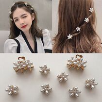 Small camellia double-sided petals clip hairpin female student Korean version of Japanese cute hair accessories bangs clip small fresh